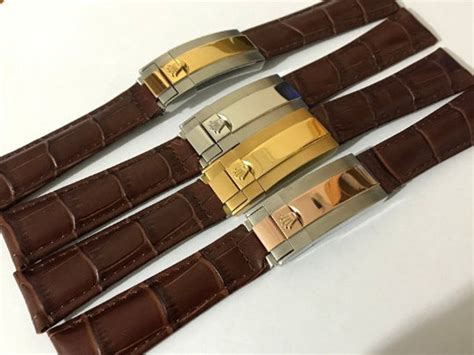 rolex on leather strap|Rolex leather strap for women.